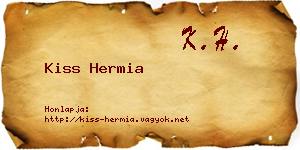 Kiss Hermia névjegykártya